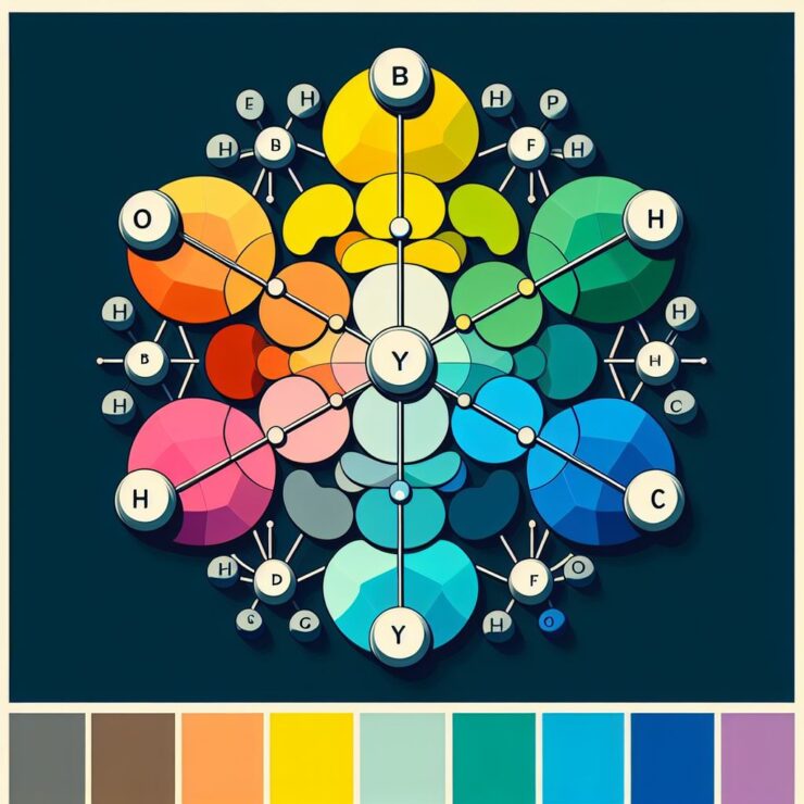 Hydrogen rainbow spectrum color codes